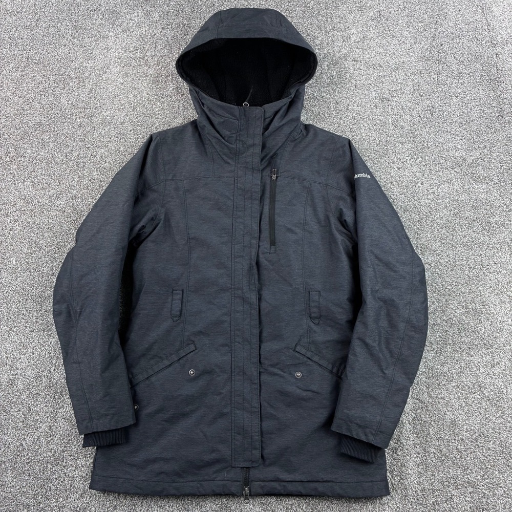 Columbia Beverly Mountain Jacket Women's Small Gray Interchange Omni-Heat Hooded